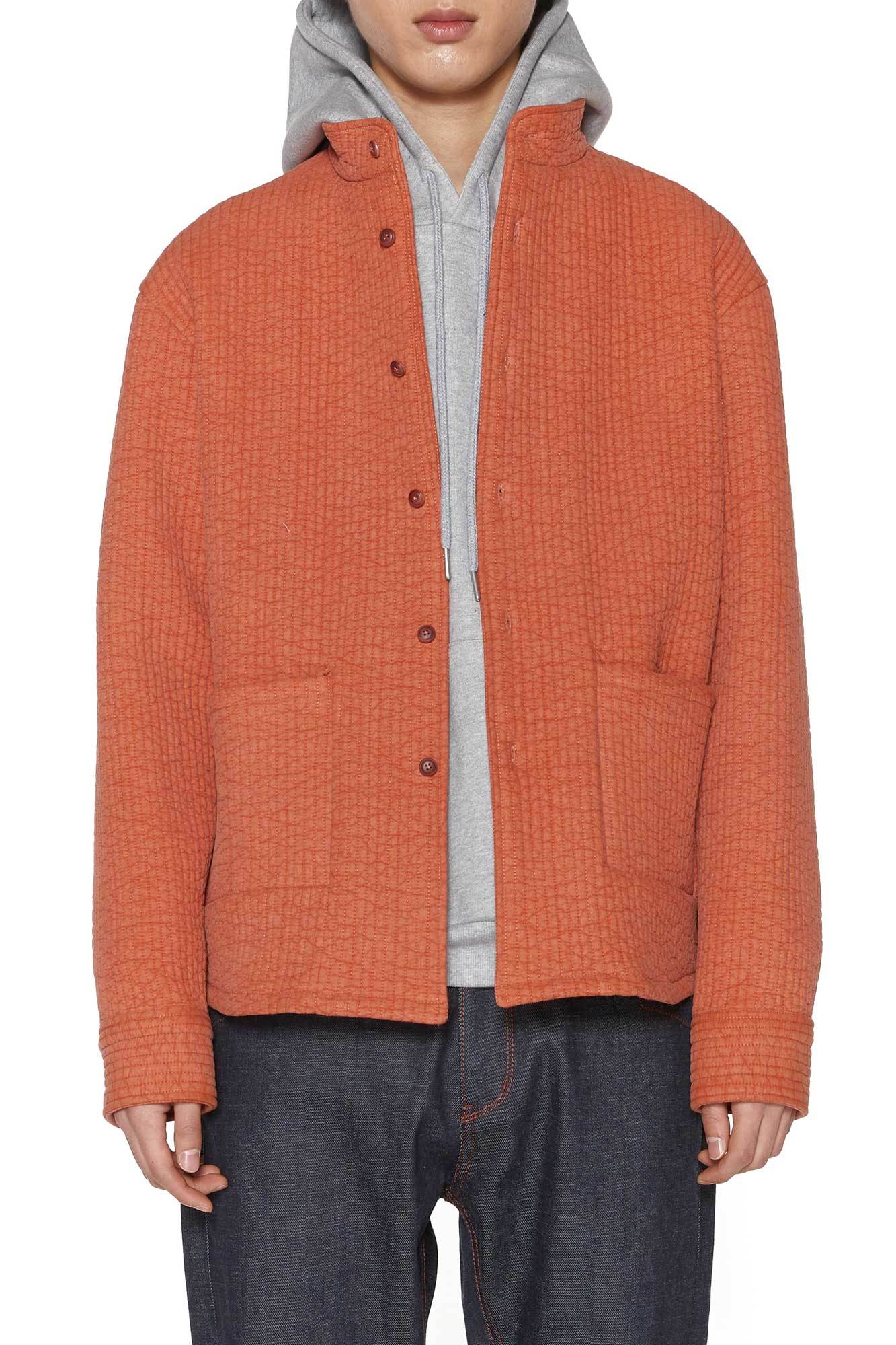 Padded Persimmon Monk Jacket